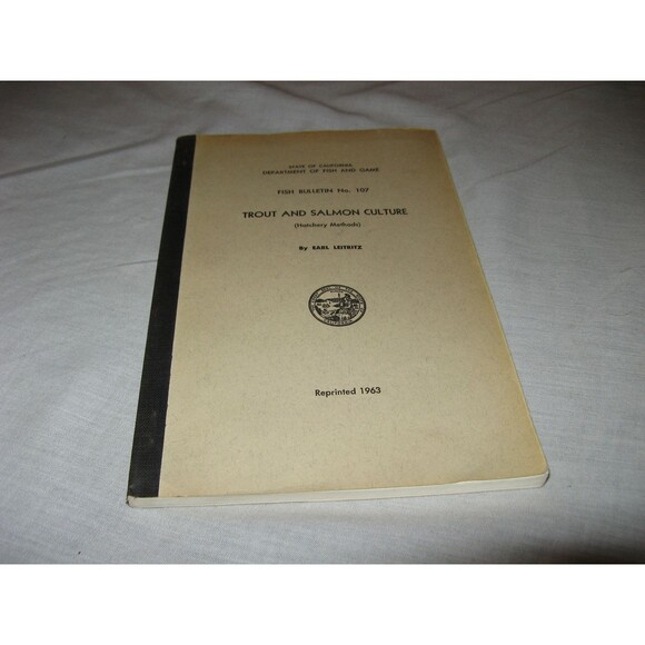 1963 State Of California Fish Bulletin #107 Trout & Salmon Culture Book Leitritz - Picture 1 of 3